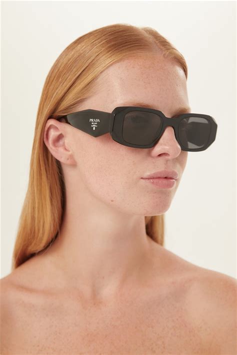 prada symbol black oval sunglasses|Prada women's symbole sunglasses.